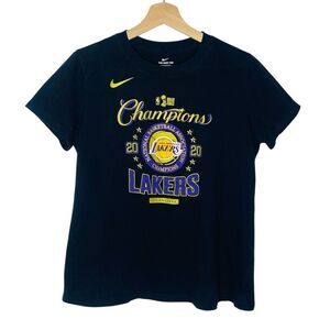 Nike LA Lakers Shirt Women’s Medium Black 2020 NBA Champions Locker Room